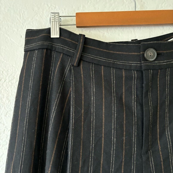 Vince High Rise Wide Leg Striped Trouser Pants Size 14 - Picture 4 of 9